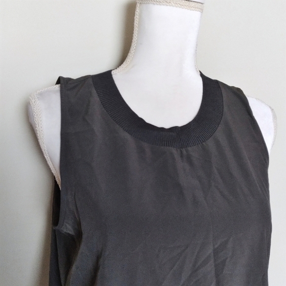 Athleta Dark Gray Mixed Fabric Tank Top - Picture 5 of 8